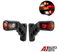 2x Stalk Side Marker Led Lights Lamps White Red Amber 12v Trailer Truck Caravan