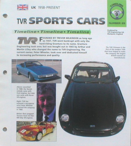 Tvr cars timeline - tvr,