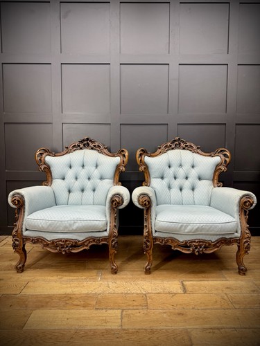 Pair vintage armchairs french - pair,