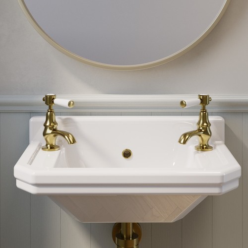 White wall hung cloakroom - white,