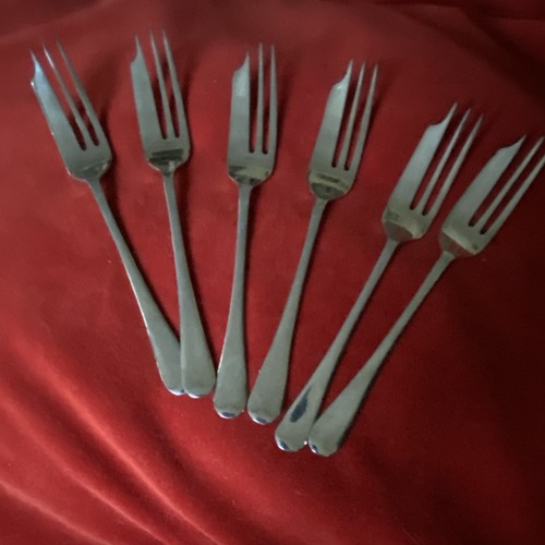 Stainless steel cake forks set - stainless,
