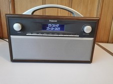 POLAROID RETRO WOODEN STYLE DAB / FM RADIO ALARM, MODEL PLDAB025