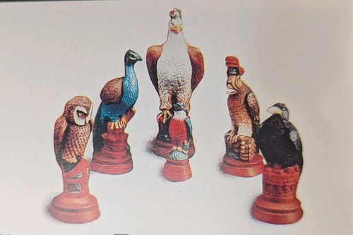 Birds chess set latex moulds - set,