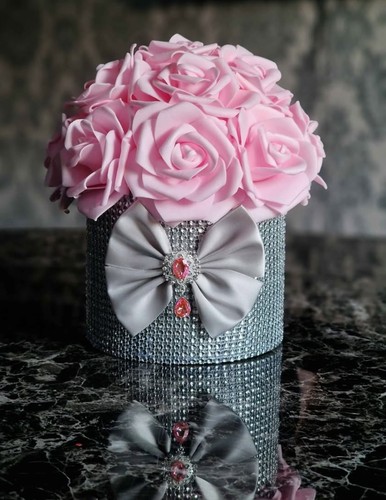 Artificial baby pink roses - pink,
