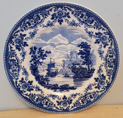 Wedgwood blue white - white, transfer