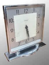 Antique Art deco Smiths chrome Mantle clock - circa 1920 - Working