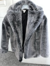 Topshop Faux Fur Coat Size 6