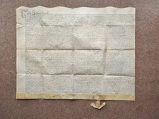 1678 Harpur + Curzon Manor of Greenlowe Derbyshire Vellum Deed Indenture + Bond