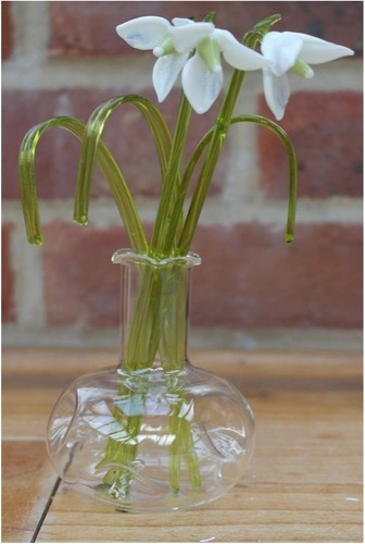 Gorgeous glass snowdrop - glass,