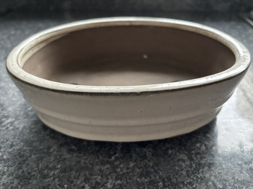 Stone coloured bonsai pot - coloured,