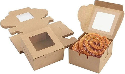 50pcs brown kraft paper bakery - brown,