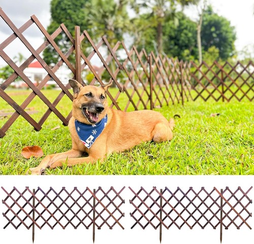 Wooden trellis garden fence 2 - wooden,