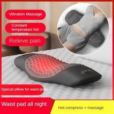 Electric Neck Massager Pillow Hot Compress Vibration Memory Foam Cervical