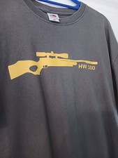 Weihrauch HW100 S Heavy Cotton T-Shirt Air Rifle Fruit of the Loom, XL Grey