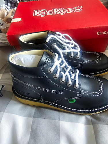 Kickers leather lace ankle - leather, lace-up
