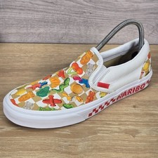 Vans x Haribo Gummy Unisex Size UK 8 Classic Slip-On Shoes White Sweets 