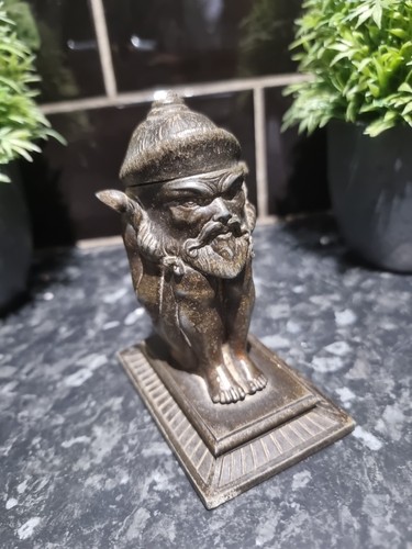 Antique metal devil - antique, faun