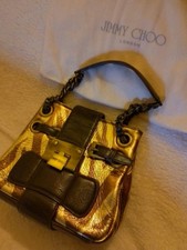 Jimmy Choo Leather Gold Bronze