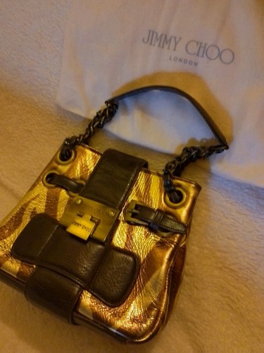 Jimmy choo leather gold bronze - choo,
