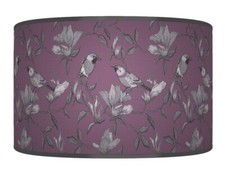 Garden Birds Purple Plum Grey