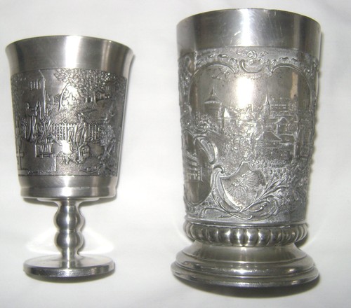 German pewter goblets - german,