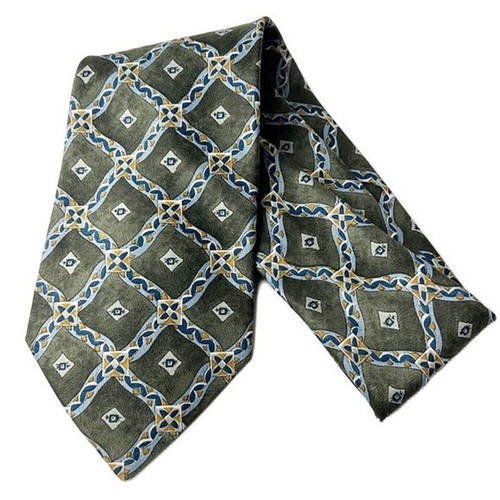 Ketch necktie green graphic - necktie,