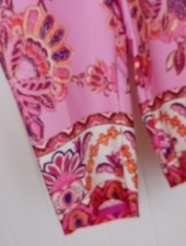 Zara Pink Multi Colour Satin