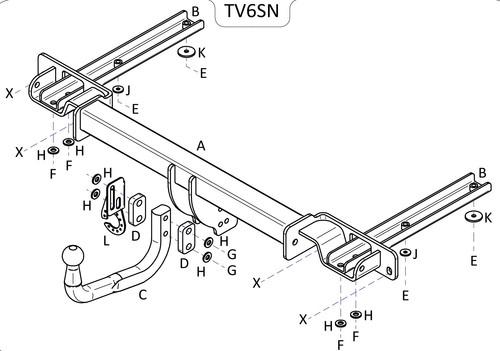 Towtrust swan neck towbar for - towtrust,