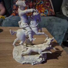 Antique Nymphenburg Blanc De Chine Figural Group Huntsman With Dogs