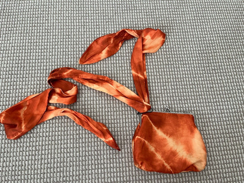 Zara orange tie dye wrap - tie,