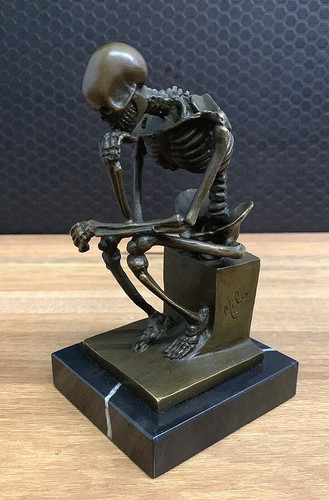 Bronze figure skeleton - bronze, 15cm