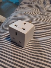 Multi Purpose 2 Way Gang Block Socket Splitter Mains Wall Adaptor UK Plug