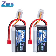 2x Zeee Short 3S Lipo Battery T Plug 11.1V 2200mAh 50C for Car Airplane UAV Boat