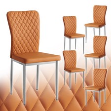 4/6PCS PU Leather Dining