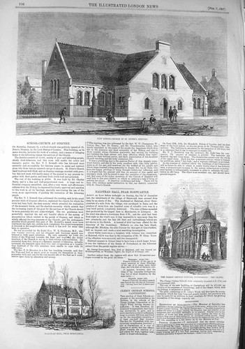 Old antique print 1857 - old,