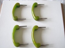 4 Vintage  Deco Green Spinach