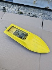 Vintage RC Model Speed Boat Hull Yellow Project Spares Repair