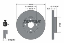 2X Textar Front Vented Brake