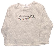 Friends Sherpa Pullover 2X Sleepwear Fleece Sweater White Christmas Lights Cozy