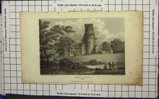 Original Old Antique Print