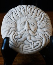 Timothy Richards The Gorgon’s Head Roman Baths Bath UK Handmade Stone Plaque 9cm