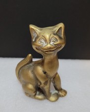 Vintage Brass Cat Figurine