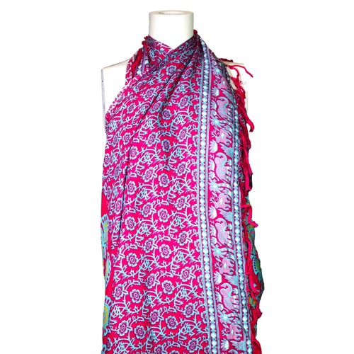 Teal purple mandala - purple, sarong