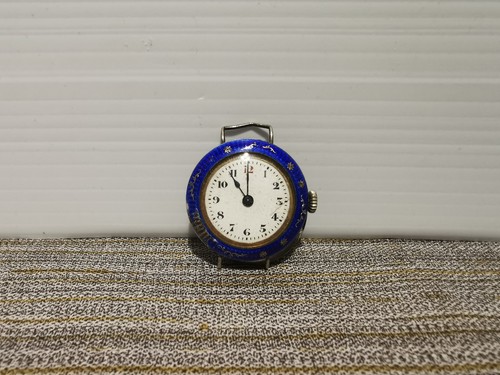 Silver blue enamel ladies - silver,