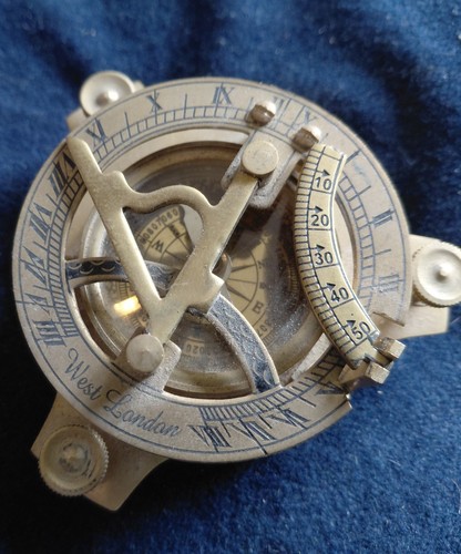 Antique brass pocket sextant - antique,