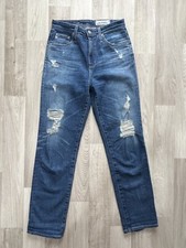AG The Phoebe Vintage High Waisted Tapered Leg Jeans Size 26R Distressed