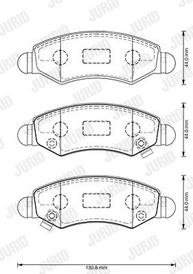 New brake pad set - new,
