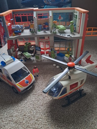 Playmobil hospital helicopter - hospital,