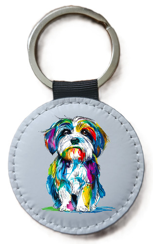 Havanese keyring doodle - havanese,