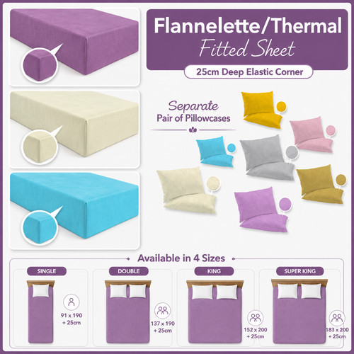 Fitted sheets brushed cotton - fitted,